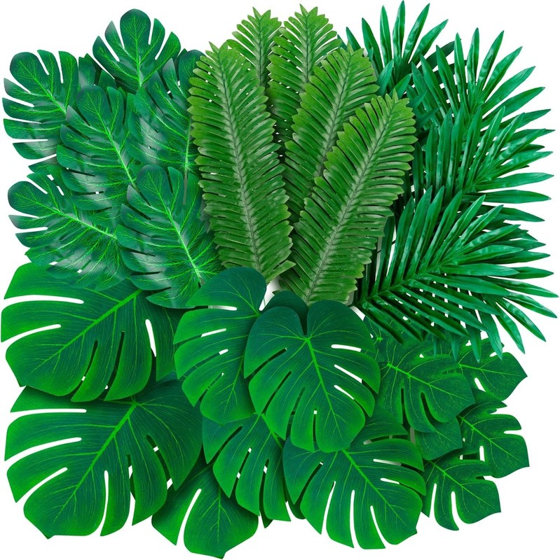 Durable 108-Pack Artificial Palm Leaves – A Tropical Touch for Indoor & Outdoor