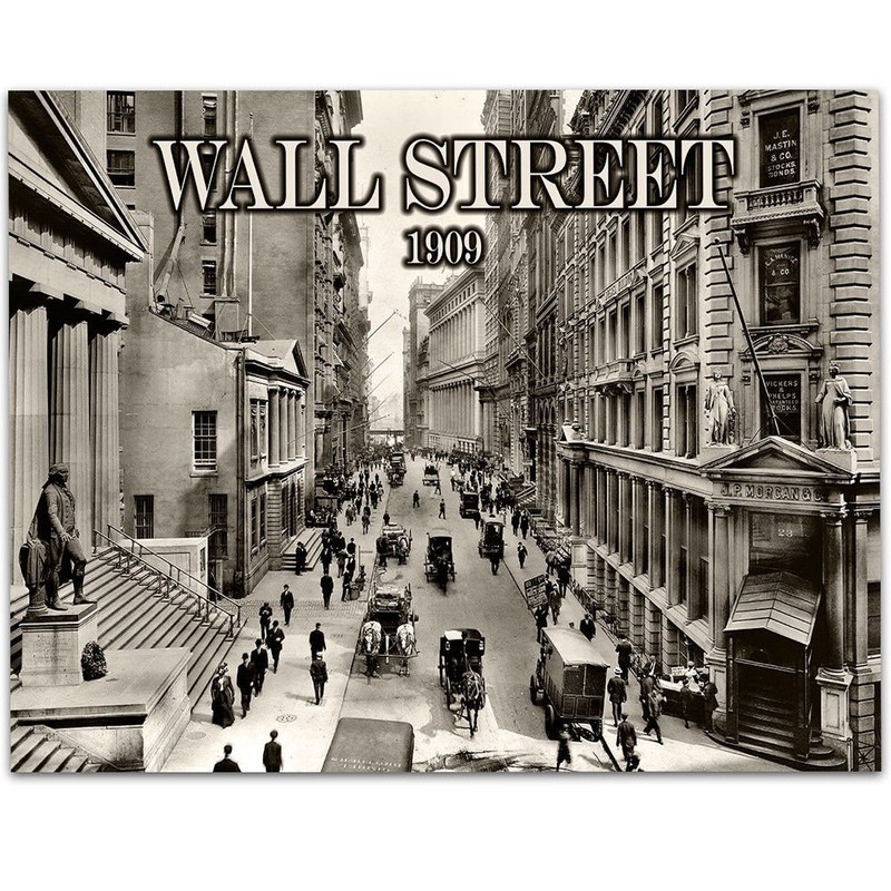 Wall Street 1909-11×14 Unframed Art Print – Great Gift for Financial Planners