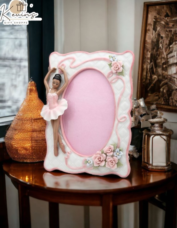 Ceramic African American Ballerina Picture Frame, Home Décor, Gift for Her, Gift gallery