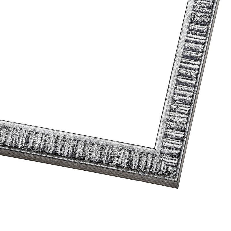 4x8 Frame Silver Grey Distressed Solid Wood Picture Frame | 0.75 Inch Moulding W gallery