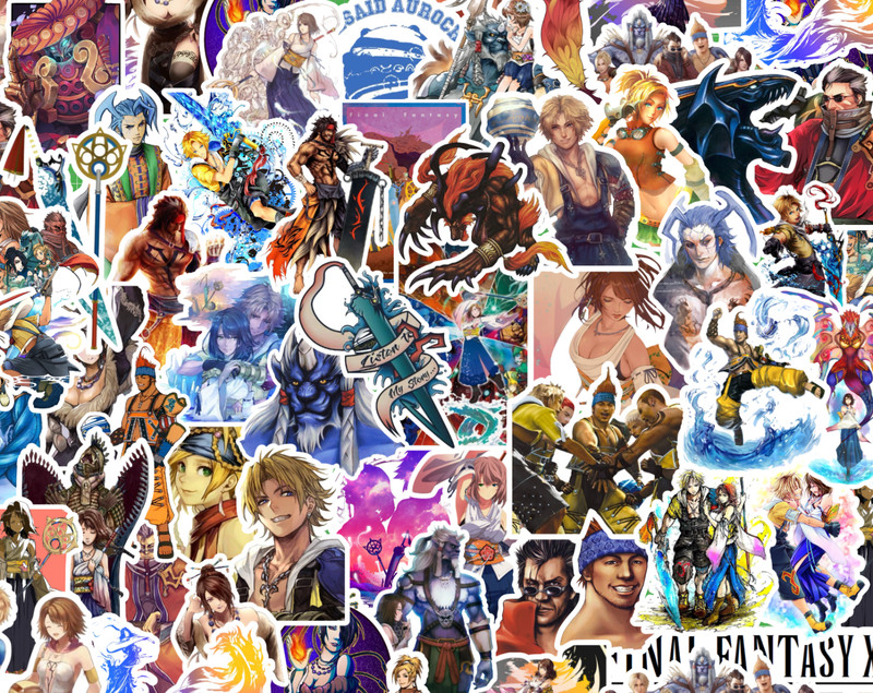25/50 Final Fantasy X Sticker Pack – Waterproof Vinyl – FFX Tidus Tuna