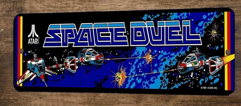 Space Duel Arcade 3×12 Metal Wall Video Game Sign