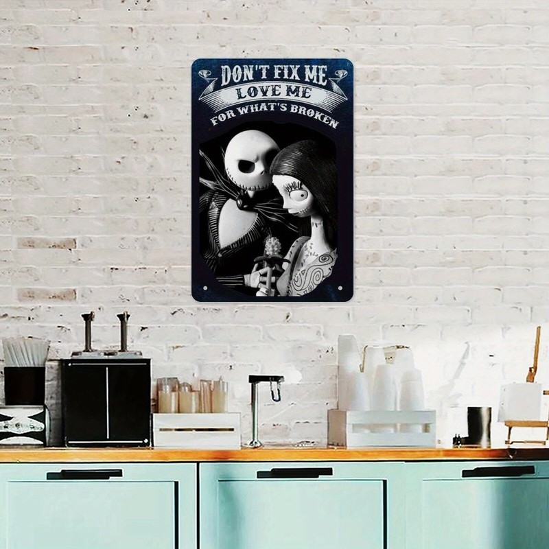 1pc Officially Licensed Disney Nightmare Before Christmas Metal Wall Sign - Vint gallery