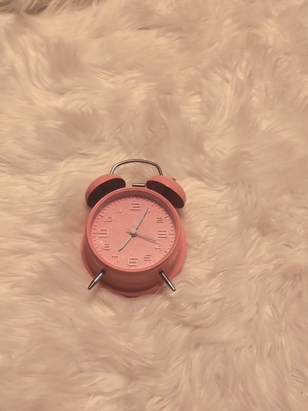 ATOMIC RADIO CONTROLLED TWIN MECHANICAL BELL ALARM CLOCK PINK gallery