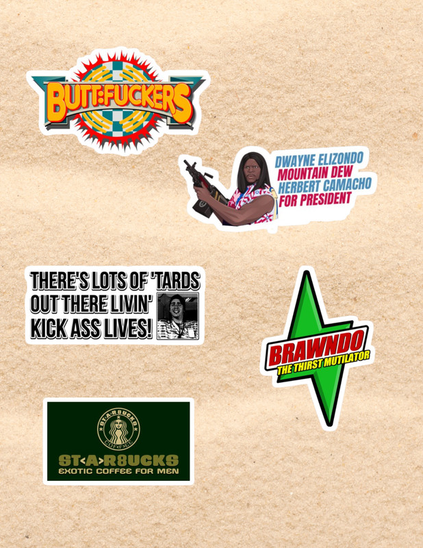 Idiocracy 2000’s Movie 4pc Sticker Pack