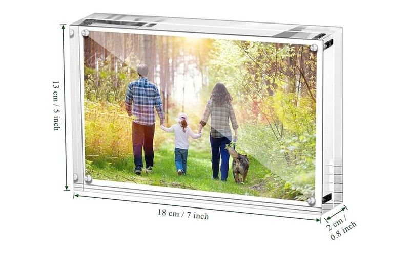 5x7 Inches Acrylic Picture Frame, Double Sided Clear Frameless Photo Frames w... gallery