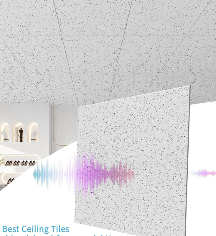 Art3d Pro Drop Ceiling Tiles 2ft x 2ft 12-Pack Waterproof Polyester Panels 48sqf gallery