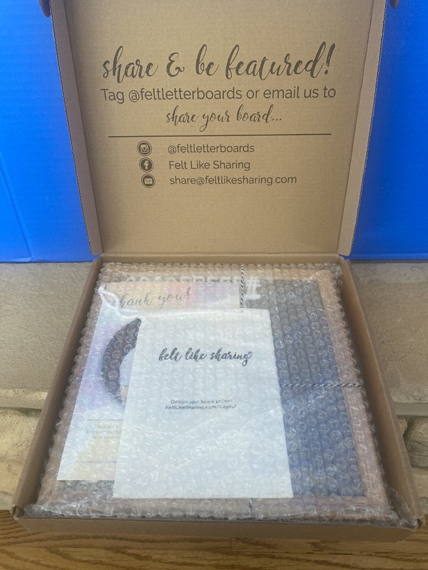 New Felt Like Sharing Letter Board, Letters & Letter Bag Oak Frame gallery