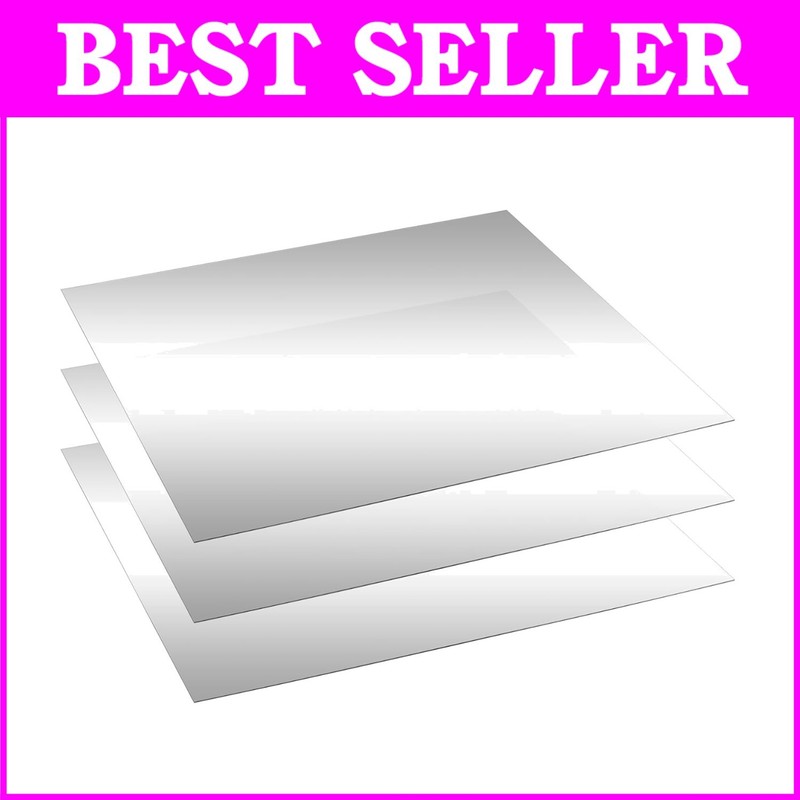 Durable Acrylic Two-Way Mirror Glass, 3-Pack – Ideal for Infinity Mirrors^