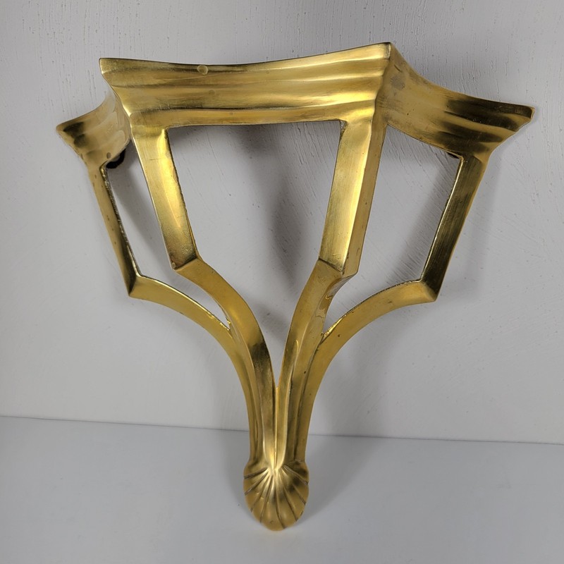 VTG Solid Brass Shelf Ornate MCM Hollwood Regency French Classic Old Money