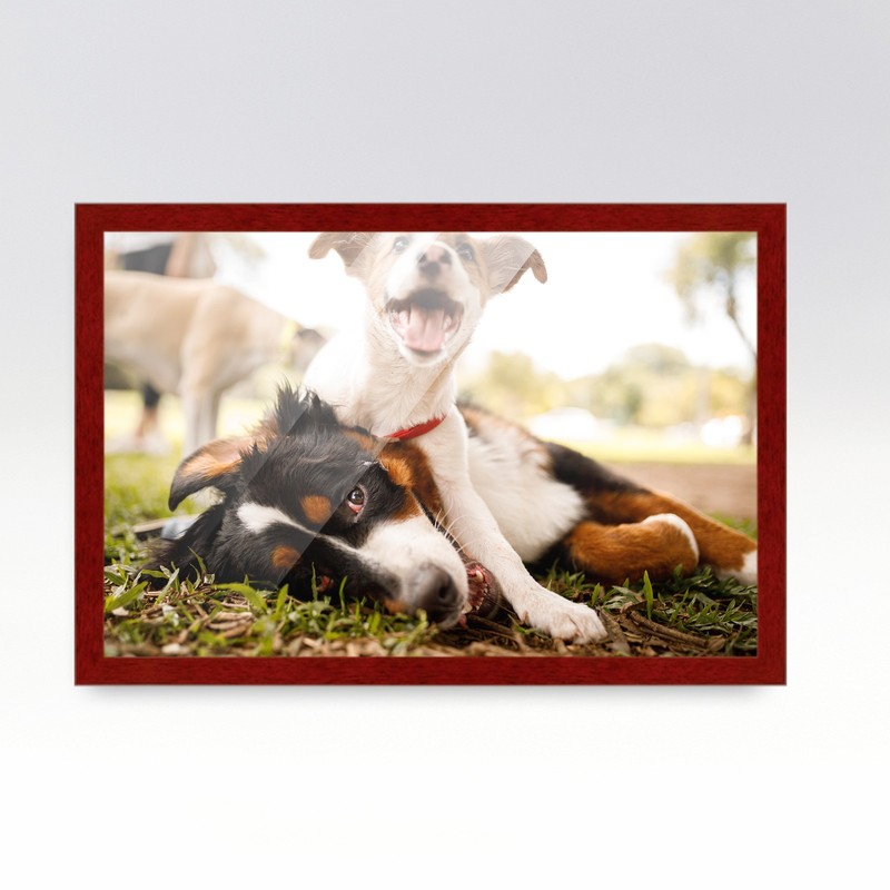 48x16 Frame Red Real Wood Picture Frame Width 0.75 inches | Interior Frame Depth gallery