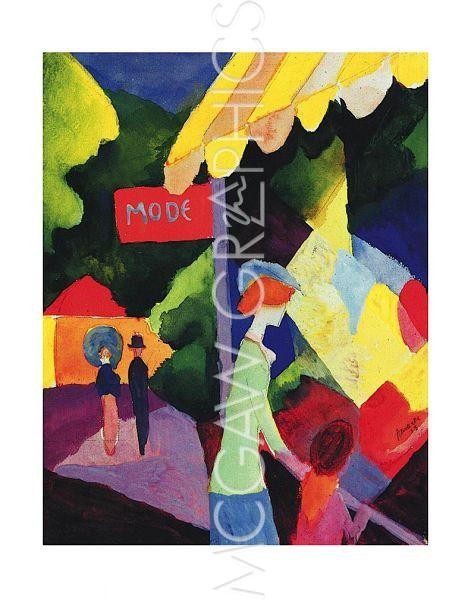 Fashion Store Window, August Macke, Wall Decor Home Art Print 14″ x 11″ 2088