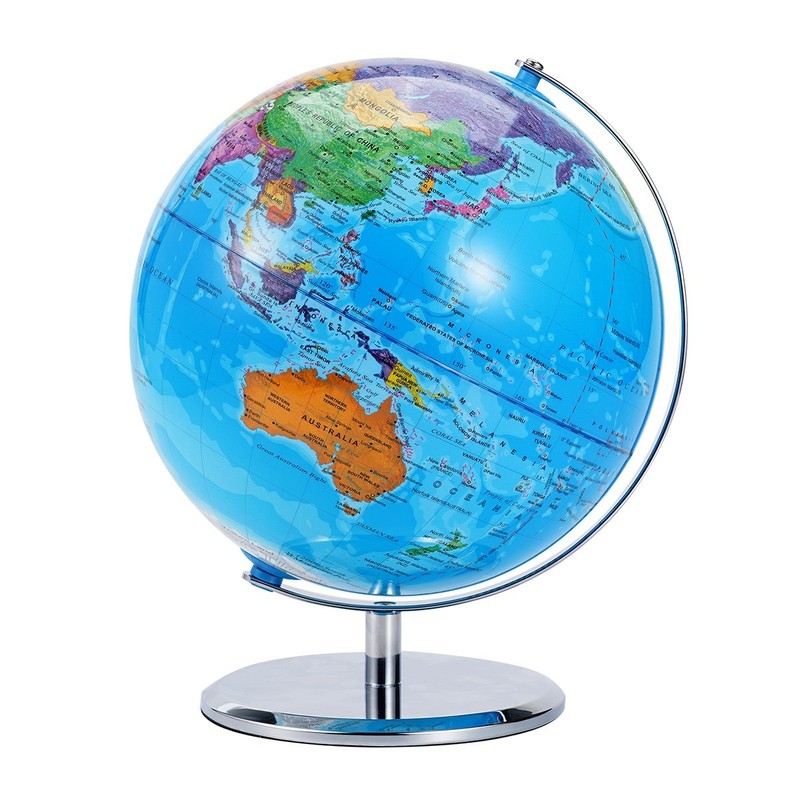 WORLD GLOBE EARTH Map Rotating Geography Ocean Classroom Learning Desktop