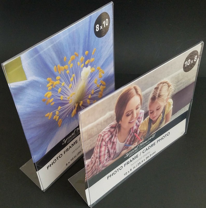 Freestanding Borderless Plastic Photo L-Frames 8×10 / 10×8,Select: Type