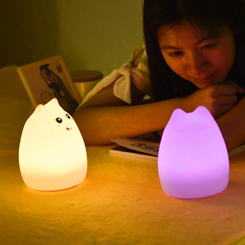 Silicone Touch Sensor LED Night Light For Children Baby Kids gallery
