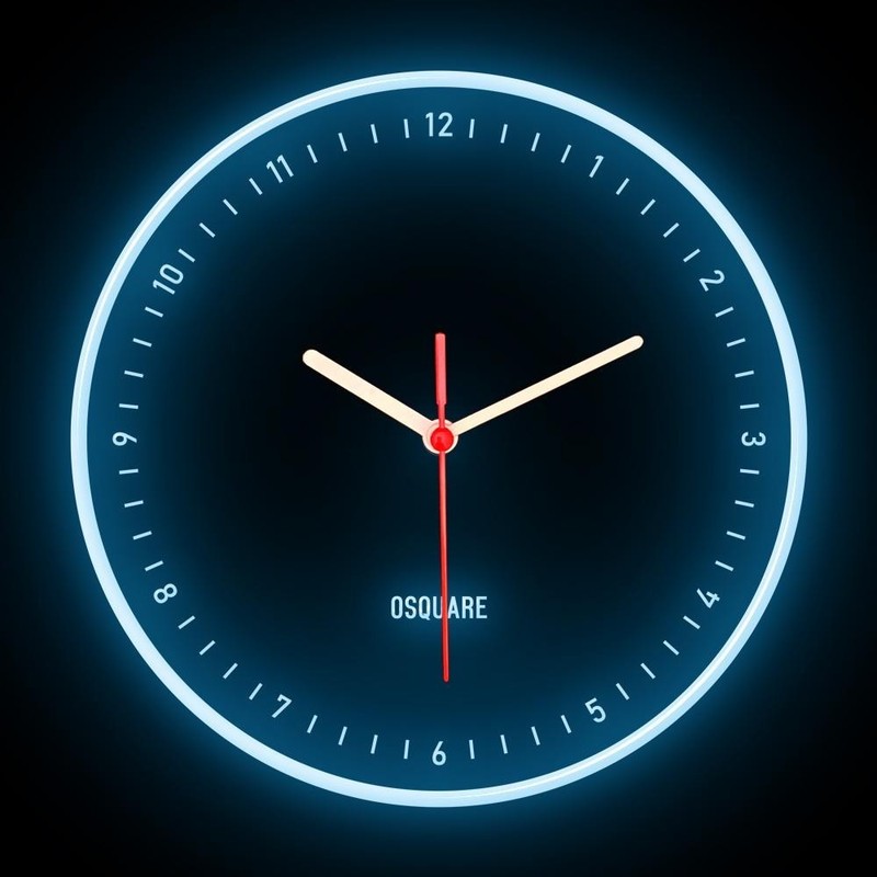 OSQUARE Minimalism North European Modern Interior Design Flexible Neon Clock 10" gallery