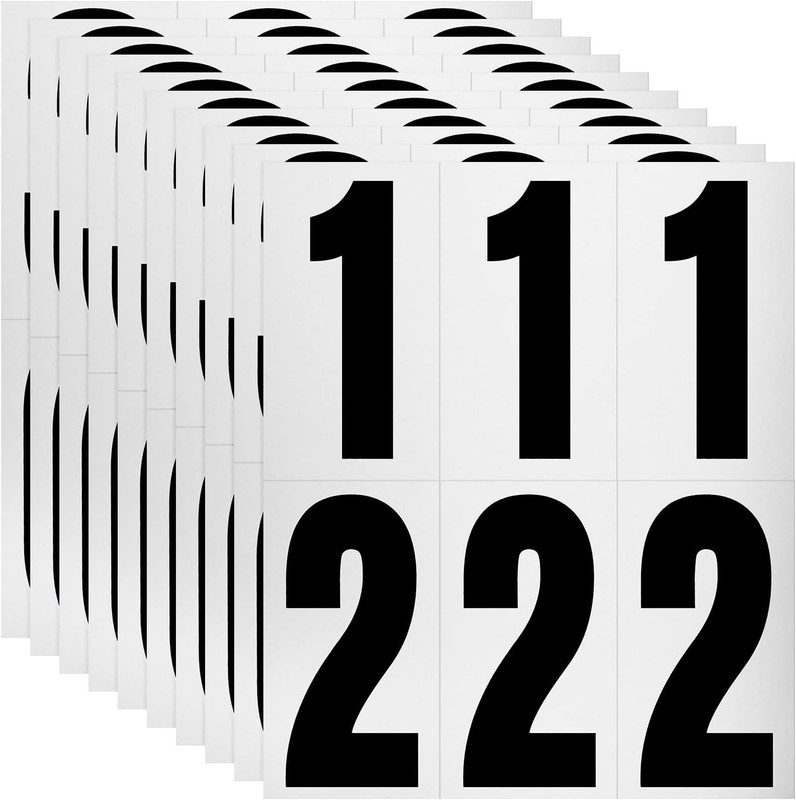 Complete Address Identification Set – 60 Reflective Vinyl Numbers, 3″ Easy Apply