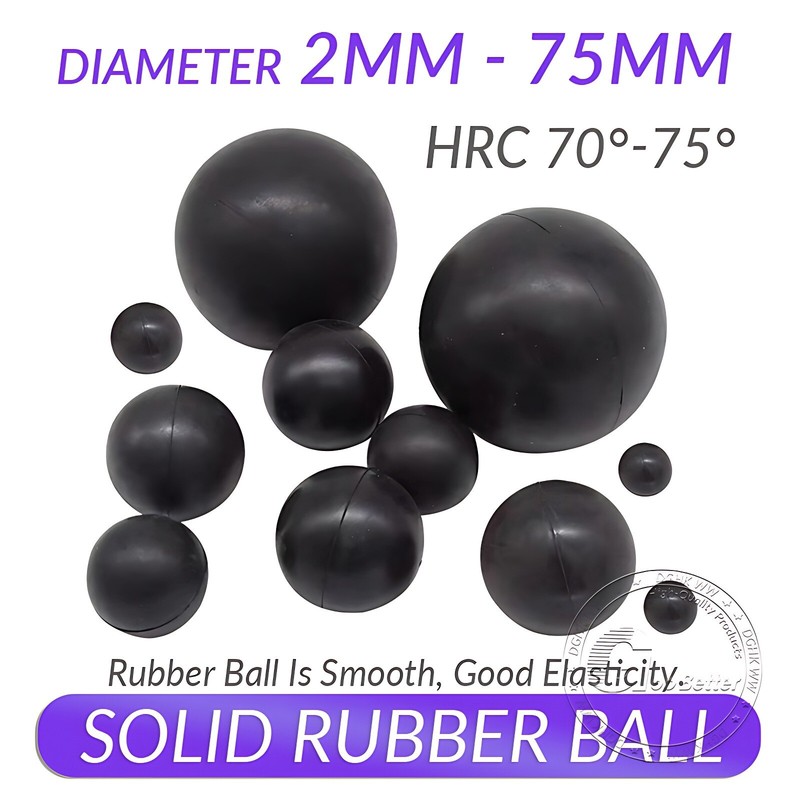 Black Round Solid Rubber Ball Bouncy Balls Training Ball Diameter 2mm – 75mm
