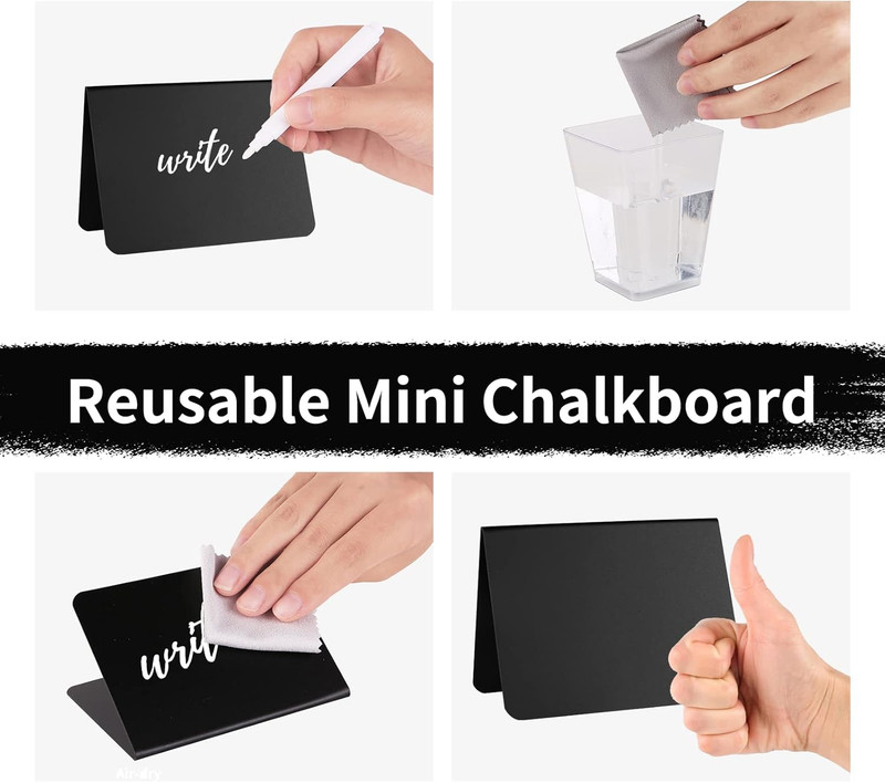 12 Pack 4"X3"Mini Chalkboard Signs for Chalk Sign for Food - Party - Buffet - Ta gallery