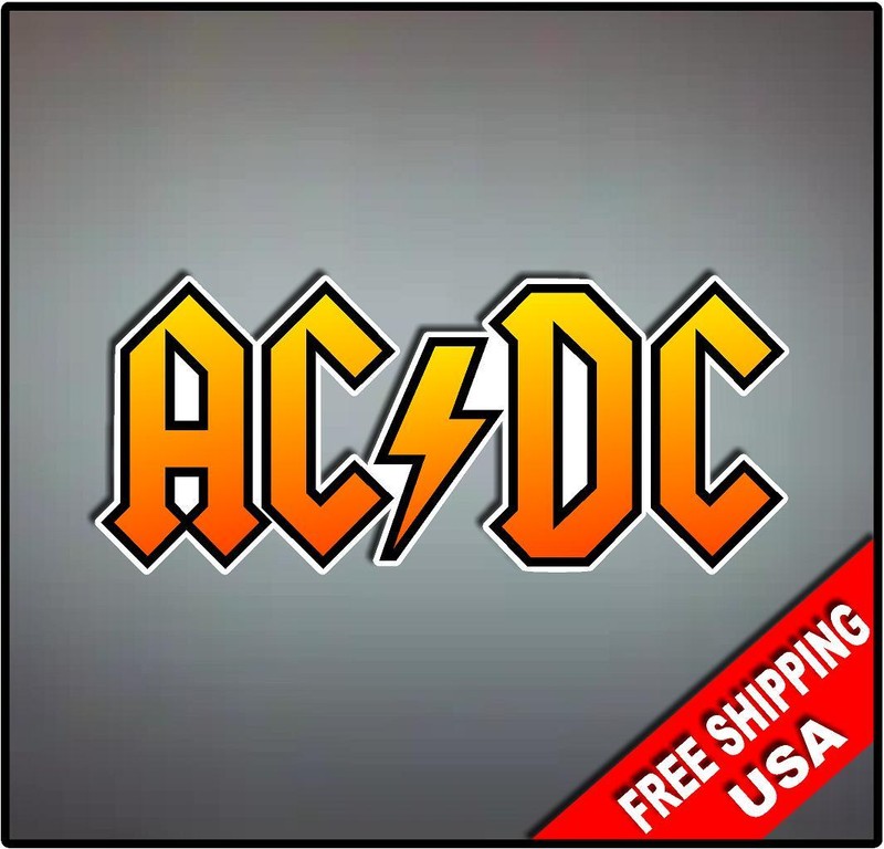 ACDC Vinyl Wall logo Decal Sticker Heavy Metal Rock Band Various Sizes
