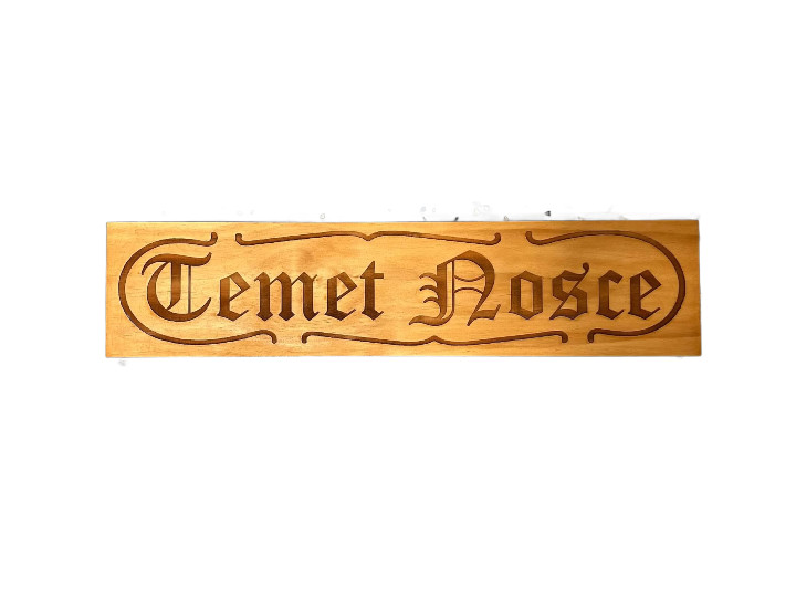 TEMET NOSCE Engraved Sign Wooden Know Thyself Wall SOCRATES Quote The Matrix NEW