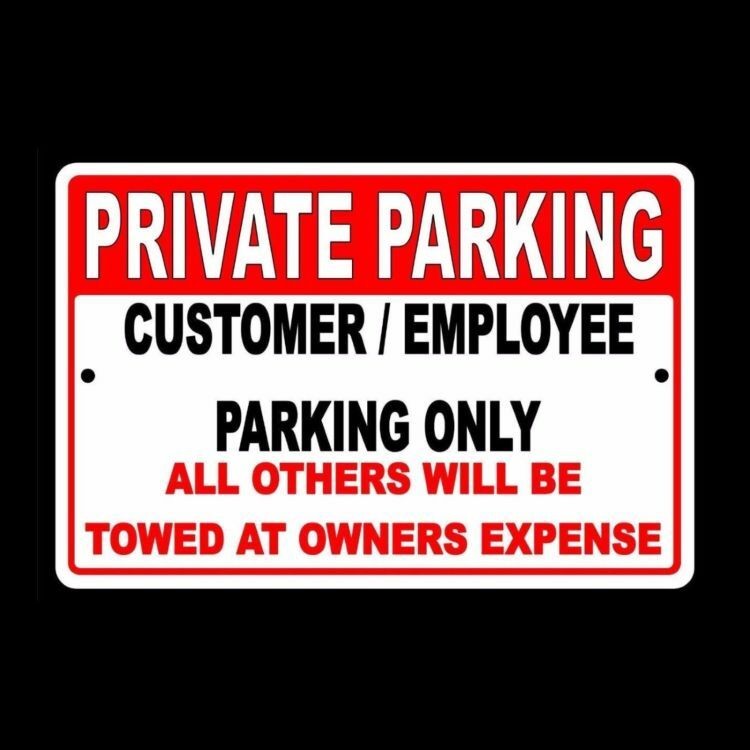 Customer/Employee Parking Only Other Vehicles Towed Owners Expense Sign SPK001
