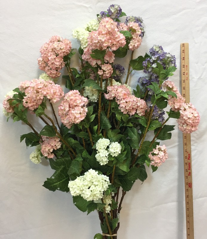 Lilac Flowers Long Stem 40" Pink Purple White Artificial Stem Blossoms Set 6 gallery