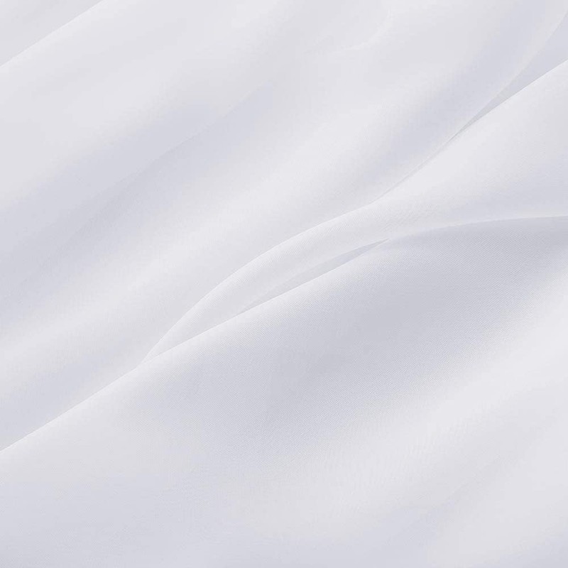 Window Valance Half Sheer Curtains Rod Pocket Voile Drapes Extra Wide for Small gallery