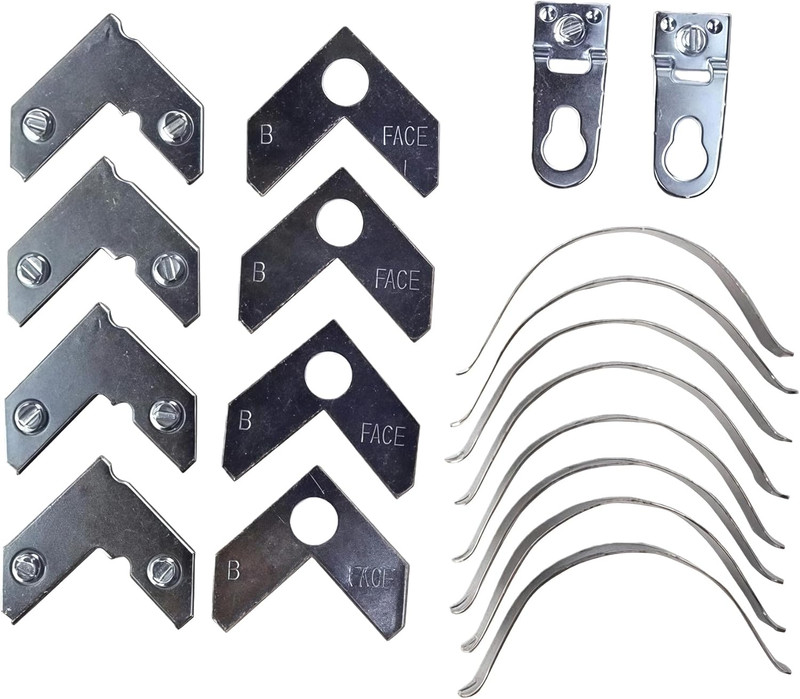 18PCS Silver Metal Photo Frame Hardware Accessories L Shaped Angle Bracket Flat