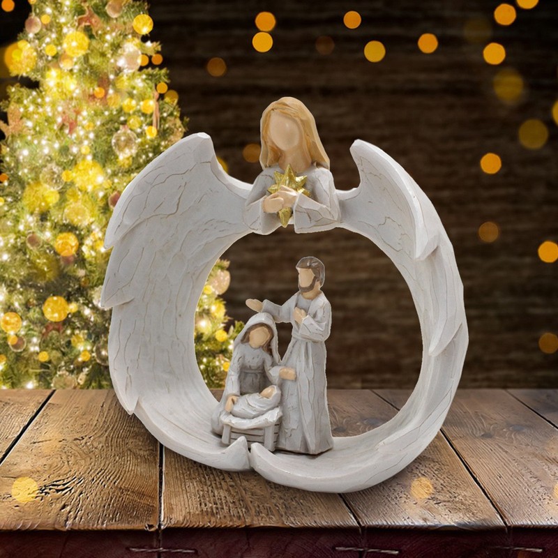 Winged Angel Figurine Unique Resin Statue for Home Decor & Christmas Gifting
