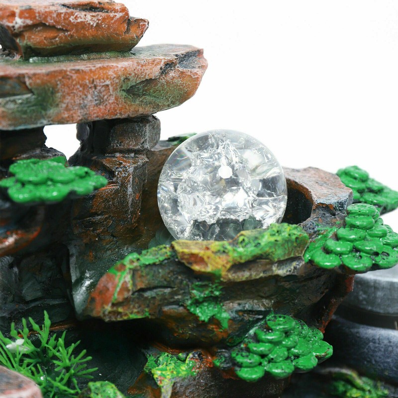 Indoor Rockery Fountain Goldfish Waterfall Feng Shui Water Sound Desktop Decor gallery