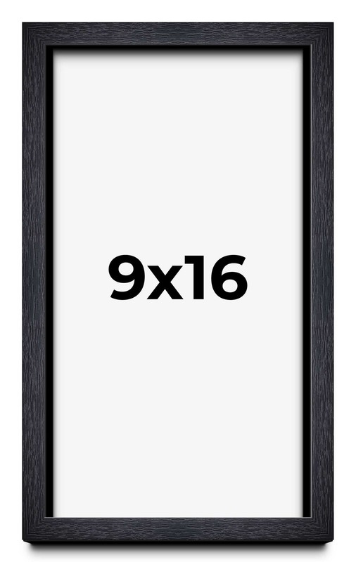 9×16 Shadow Box Frame Black | 1 Inches Deep Real Wood Farmhouse Shadowbox Displa