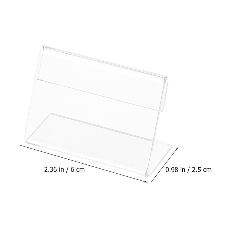 25Pcs Acrylic Table Sign Holders Transparent Wedding Place Card Stands gallery