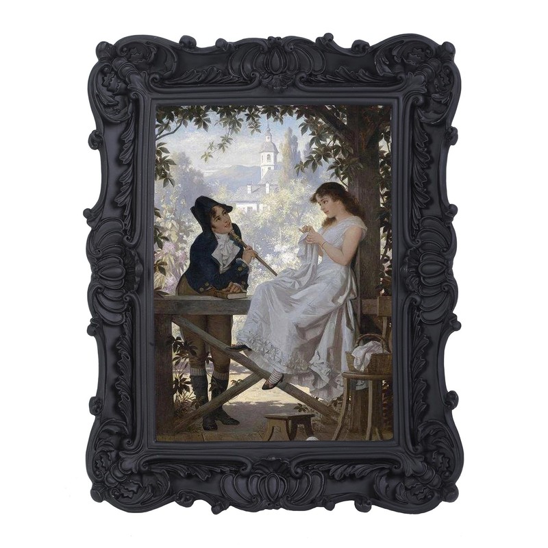 S GMOMENT Antique Picture Frames 5×7 Vintage Victorian Ornate 5×7, Black
