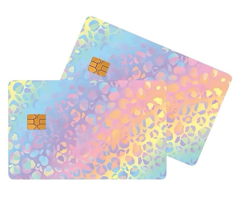 Leopard Print Debit Credit Card Skin Sticker Yellow Blue Pink Orange Cat 1PC gallery