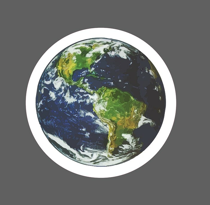 Earth Sticker Space View Waterproof – Buy Any 4 For $1.75 Each Storewide!