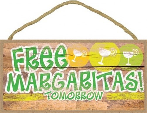 Free Margarita’s! Tomorrow POOL OCEAN BEACH BAR Plaque Cute 10″x5″ NEW Sign 592