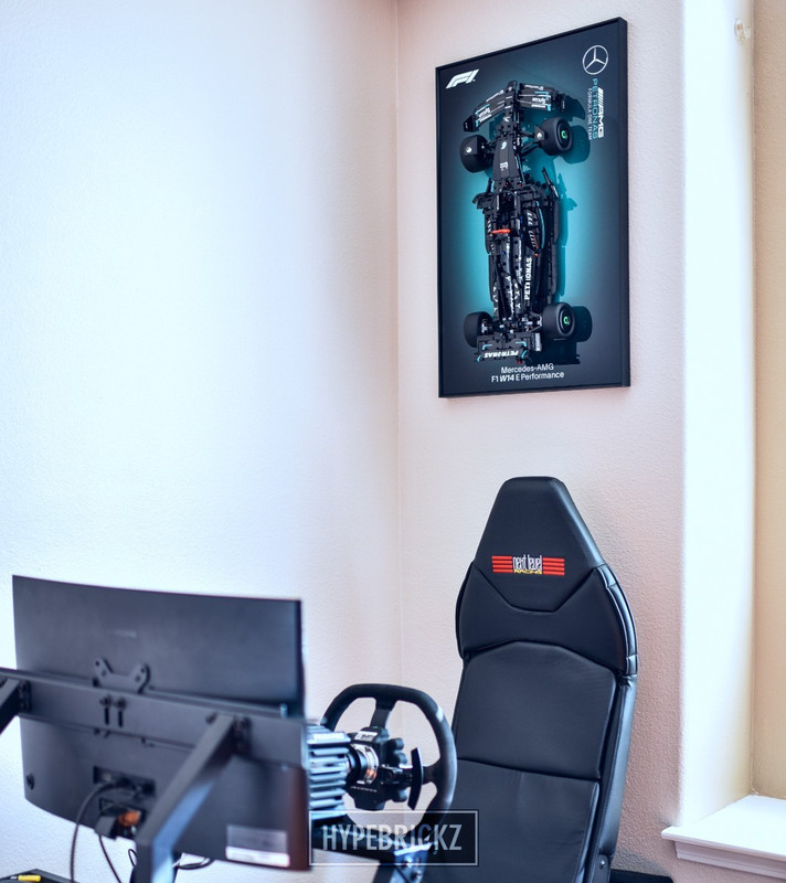 Aluminum Display Wall Frame for LEGO® Technic Mercedes-AMG F1 W14 E Performance