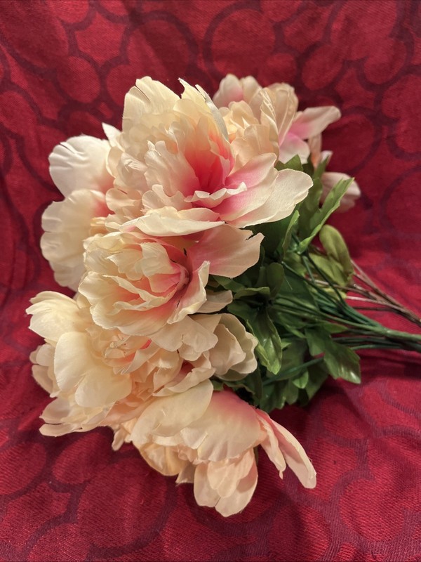 Silk Peony Artificial Fake Flowers Bunch Bouquet Home Wedding Party Decor - 9455 gallery