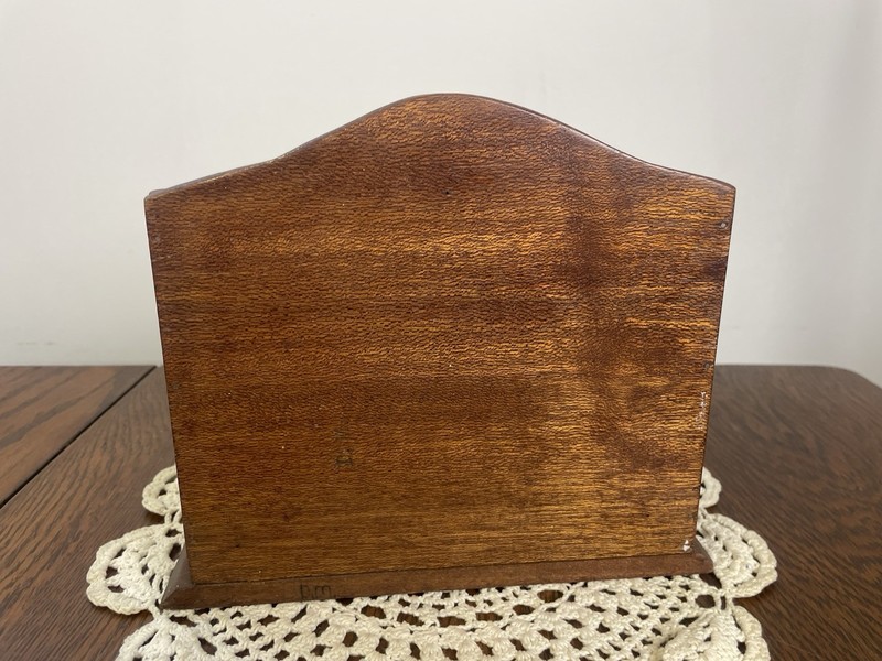 Vintage 1960’s Hand Crafted Wooden Letter Holder Desk Top Style Caddy Organizer gallery