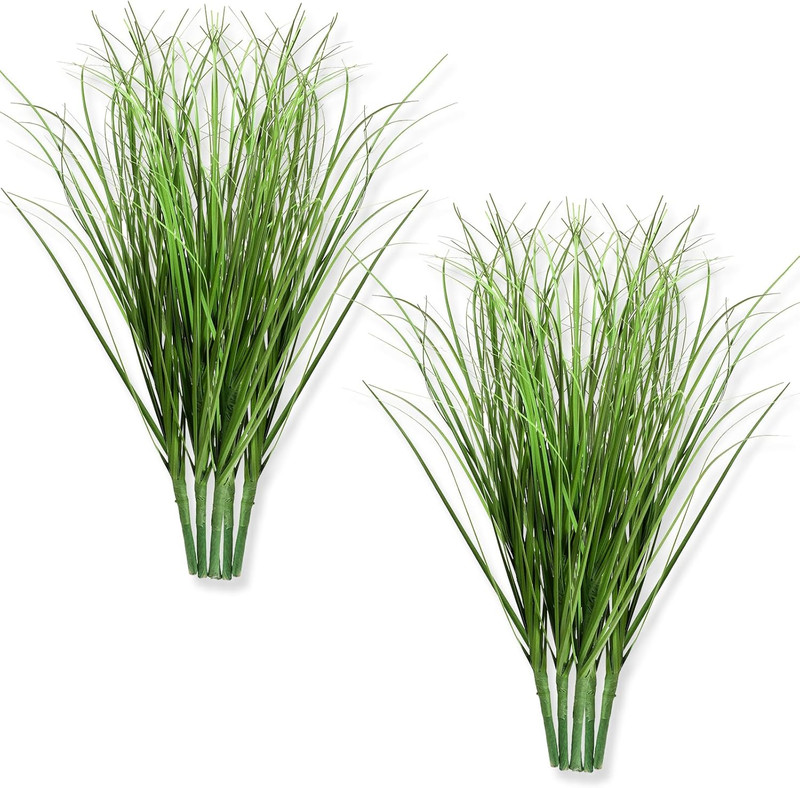 10 PCS Artificial Plants Onion Grass, Faux Shrubs Wheat Grass Greenery Stems Oni gallery