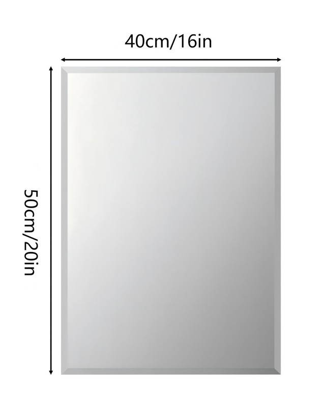 Artloge Frameless Rectangular Wall Mirror Decorative Rectangle Mirrored Glass gallery