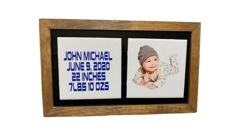 Personalized Wood Frame Tiles Design Your Photos & Names Wall Hanging Wall Decor gallery