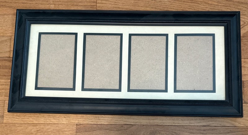 Beautiful High Quality Black Picture Frame Holds Four 3×5 Photos