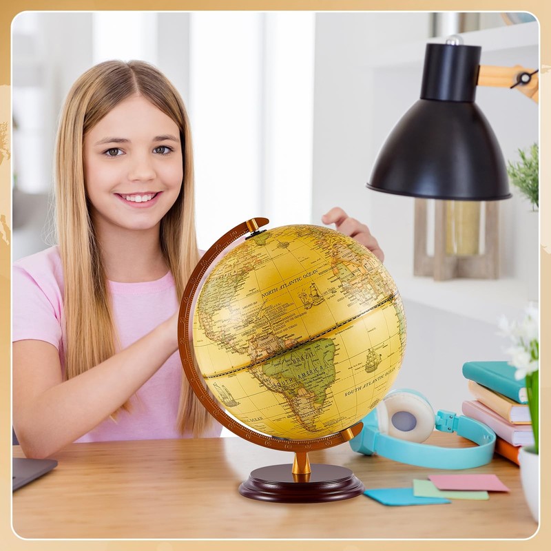 13'' Illuminated World Globe for Adults 720°/360° Rotation Rewritable gallery