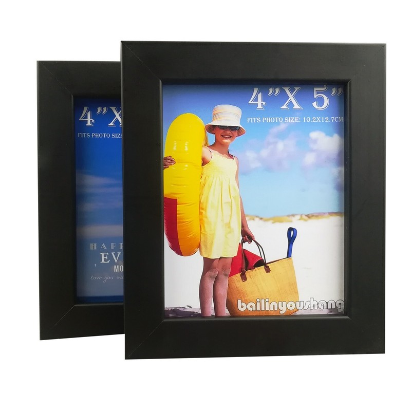 4x5 Picture Frame Black - 5x4 Wooden Photo Frame