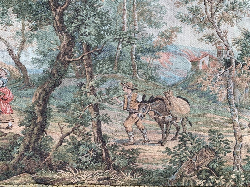 2x5 ft Vintage French Tapestry Wall Hanging Romantic Boho Traditional Home Décor gallery