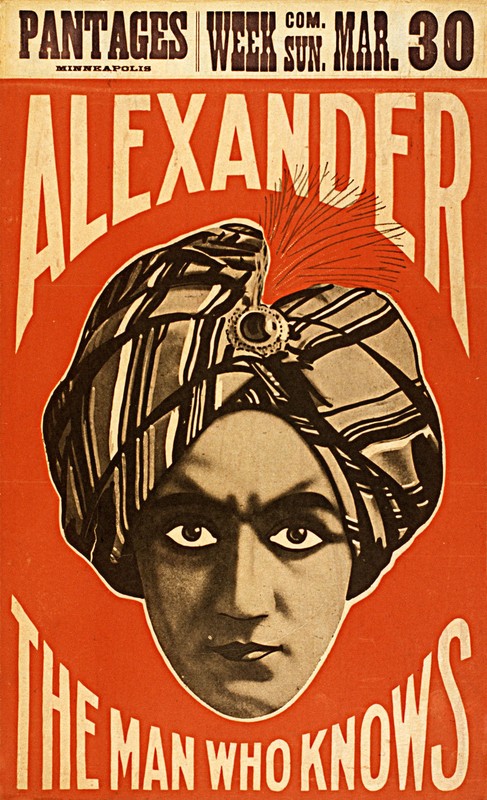 1915 Magician Advertisement Poster Alexander the Man Who Knows Magic Decor Print gallery