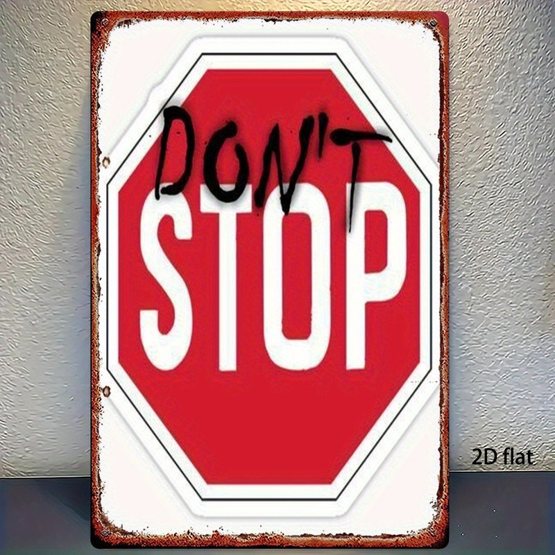 Metal Red Octagonal Stop Sign 8×12 Inches 20x30cm
