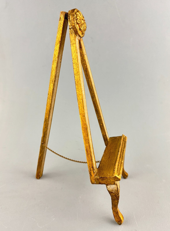 VTG Italy Florentine 6641 A Gold Gilt Wood Art Easel Tabletop Display Stand 12" gallery
